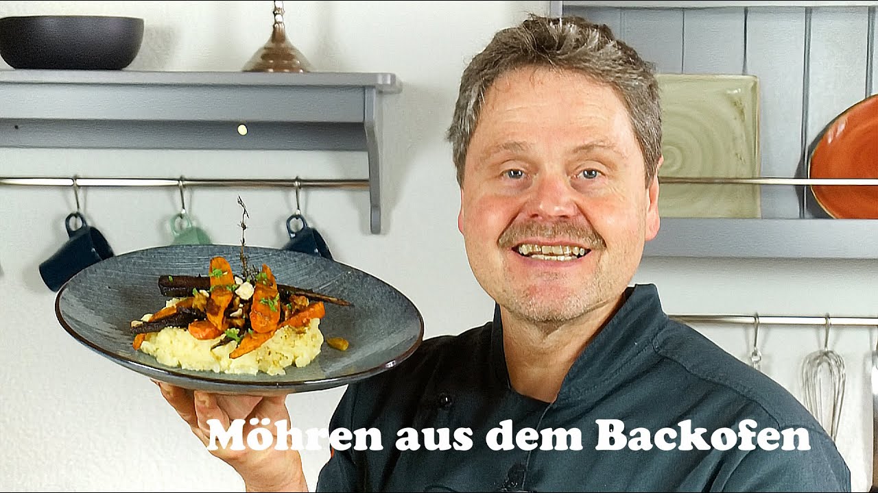 Geröstete Möhren aus dem Backofen