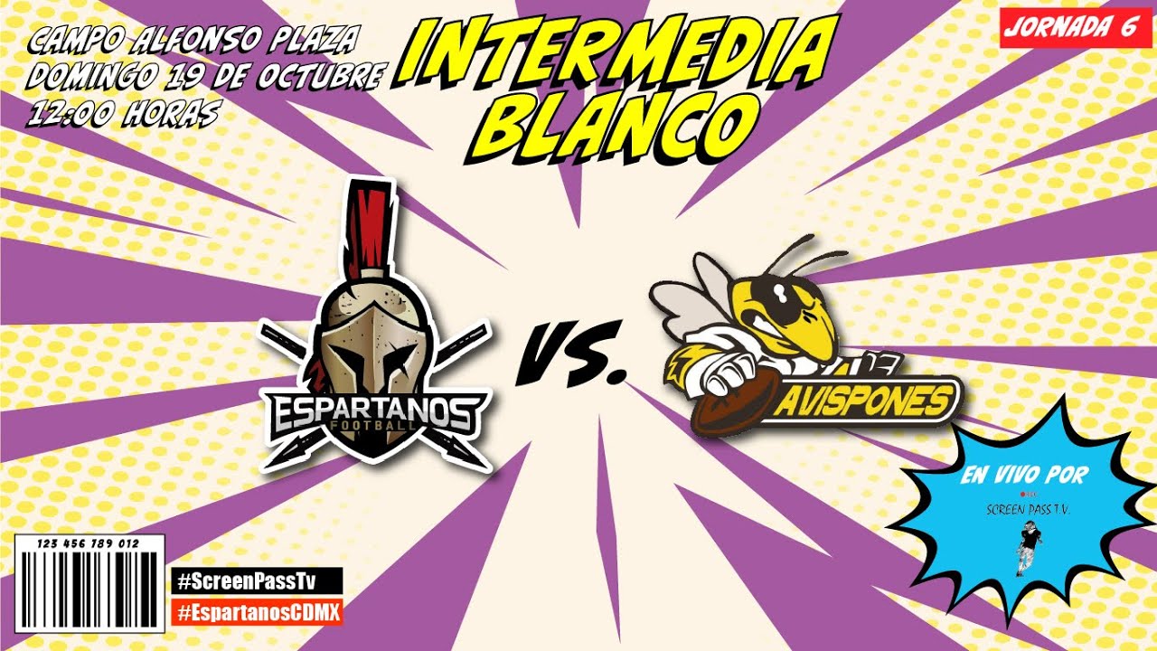 Espartanos CDMX vs Avispones Intermedia Blanco Jornada 6