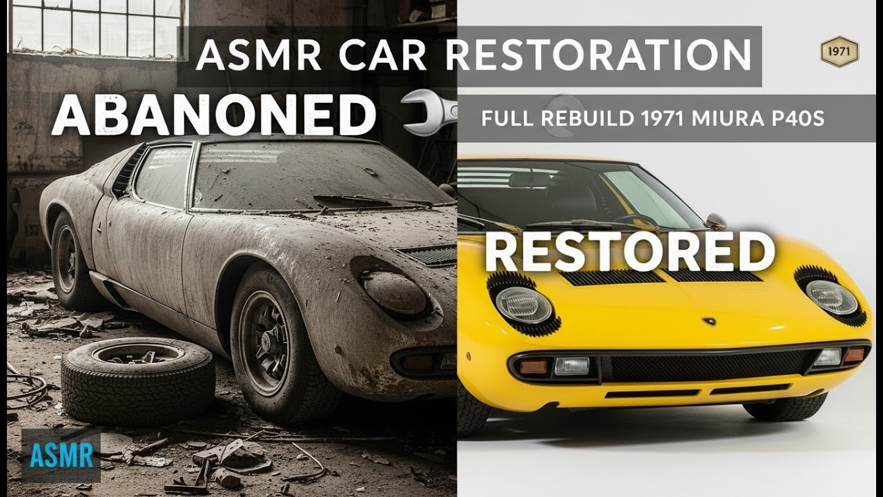 ASMR Car Restoration Full Rebuild of Giallo Fly Lamborghini Miura P400S 1971 from Abandoned Conditio