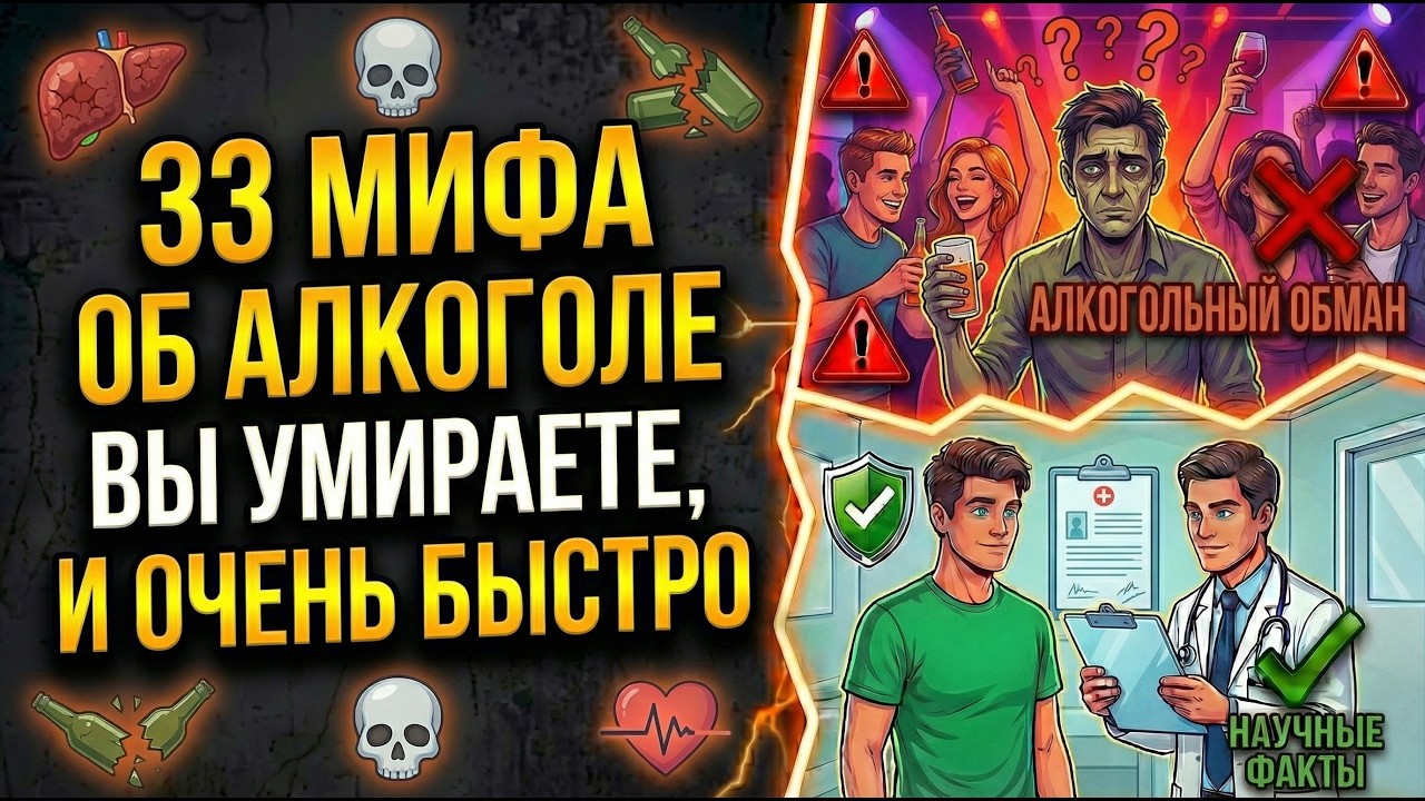 33 лживых МИФА об АЛКОГОЛЕ, которые вас УБИВАЮТ