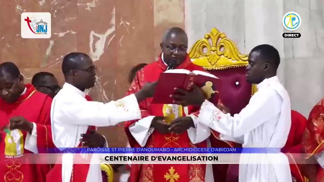 C&eacute;l&eacute;bration du centenaire de l'&eacute;vang&eacute;lisation en direct de la paroisse St Pierre d'Anoumabo -Marcory