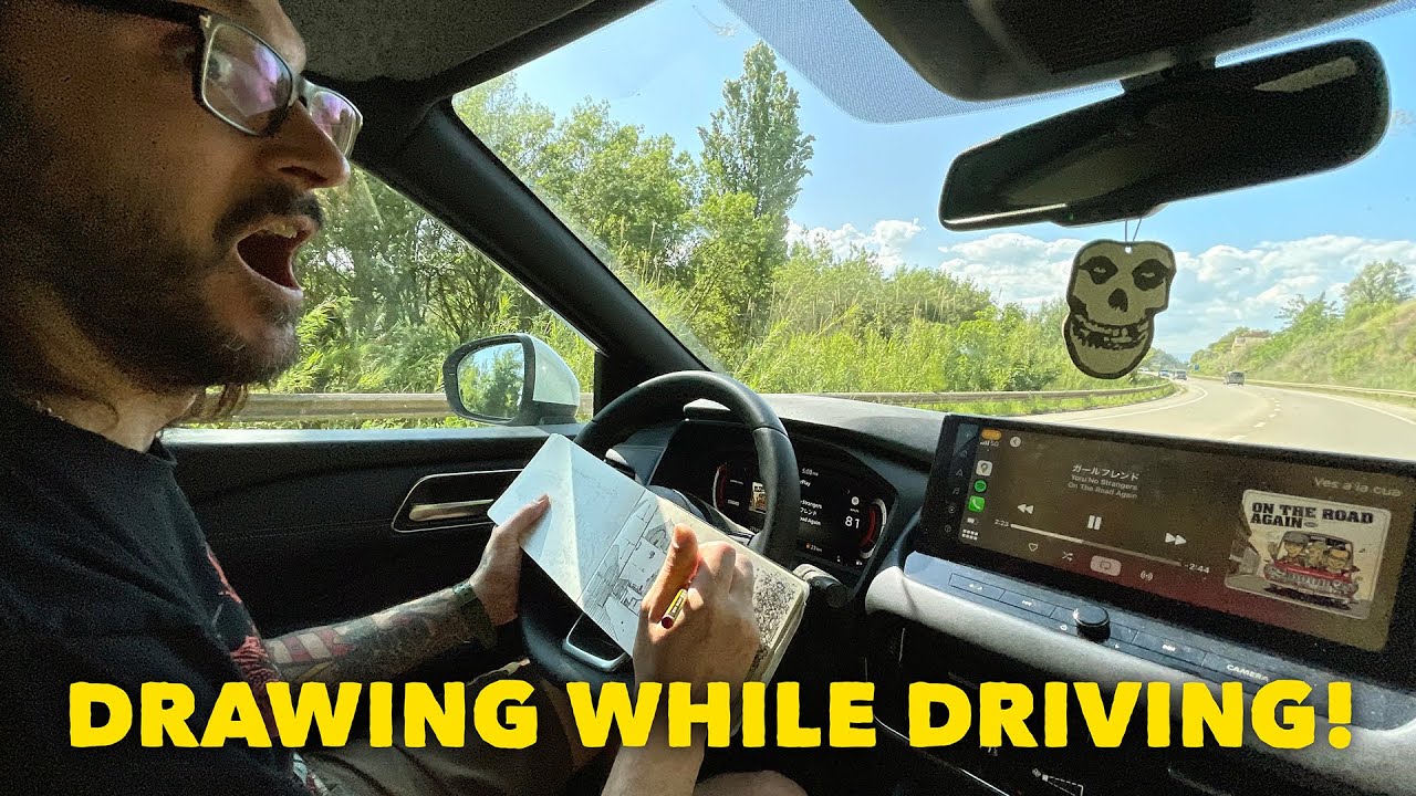 Drawing while driving!