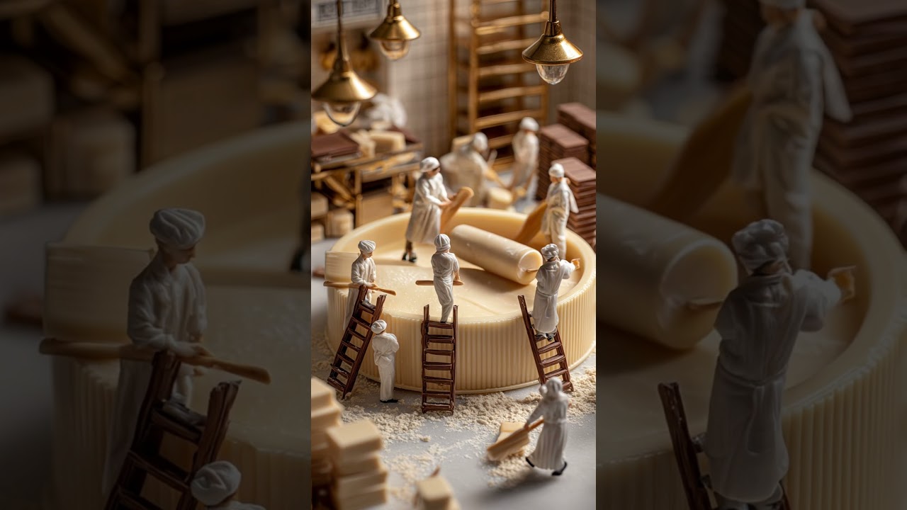 Cake production mini worker's