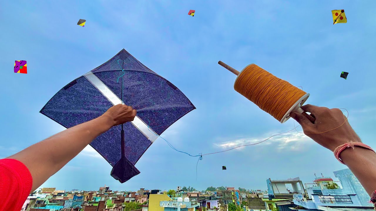 kite fighting in rain 🌧️ & kite cutting | kites vlogs | kite flying | kite 
