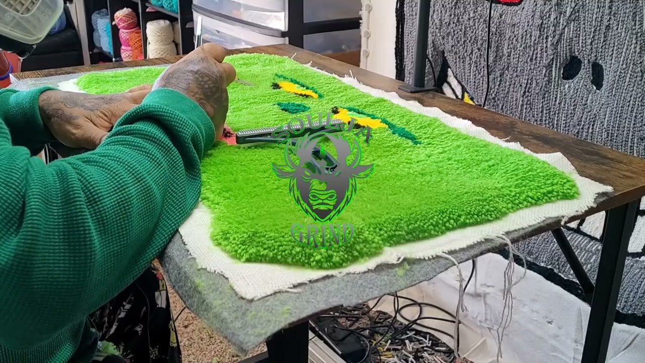 ASMR The Grinch Computer Rug Carving