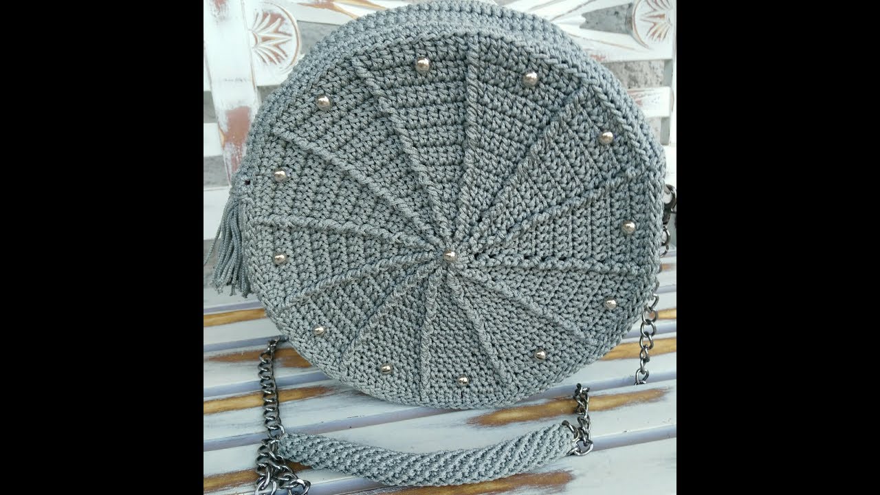 Tutorial borsa uncinetto rotonda / crochet circle bag