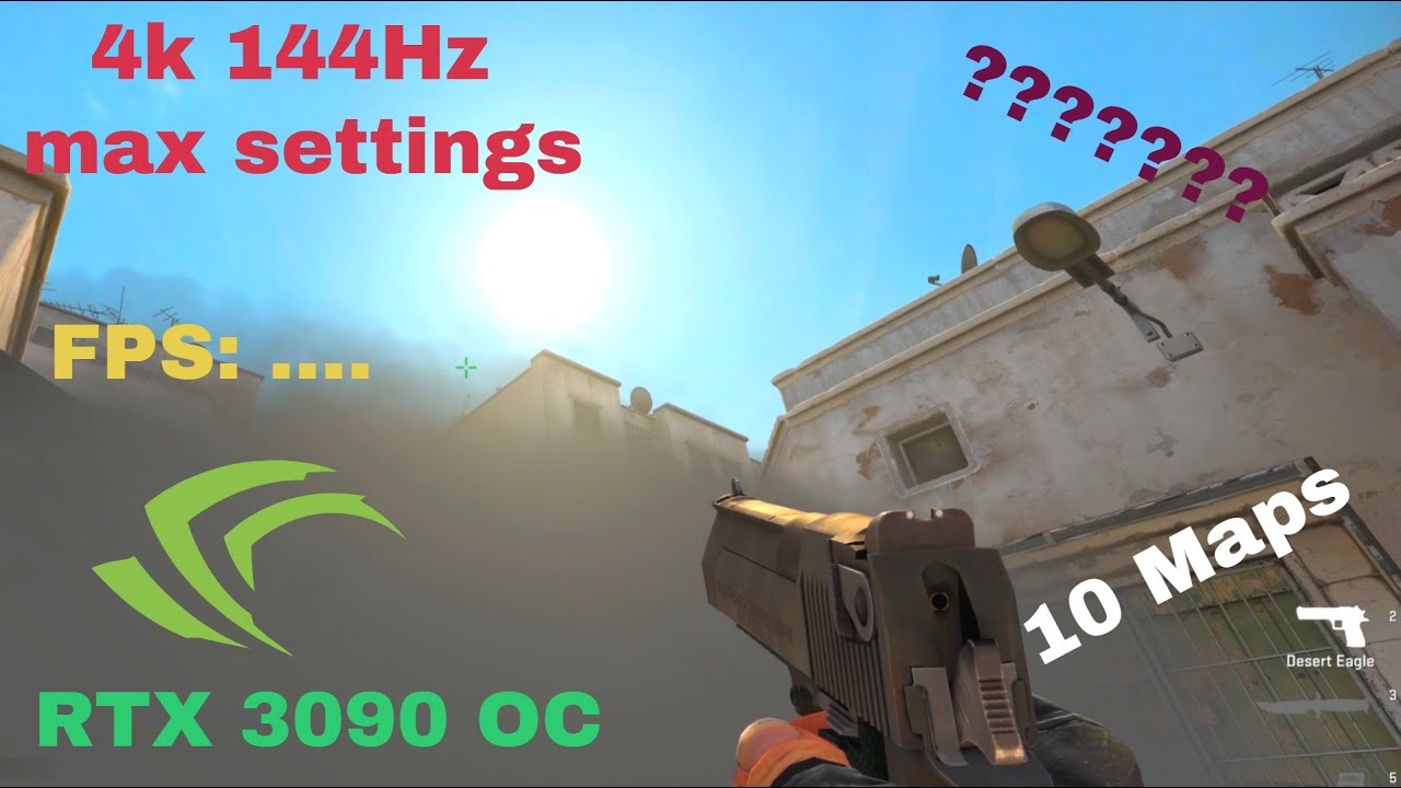 CS GO - 4k 144Hz - i9 10900k + RTX 3090 Asus ROG Strix OC - Benchmarks in 10 most common maps