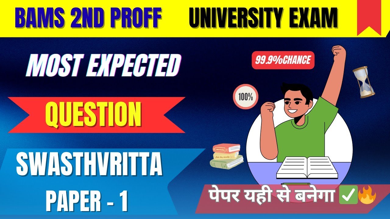 Swasthvrita Paper 1 Most expected question|Most important SW 1 PYQ|BAMS 2nd Proff|NCISM
