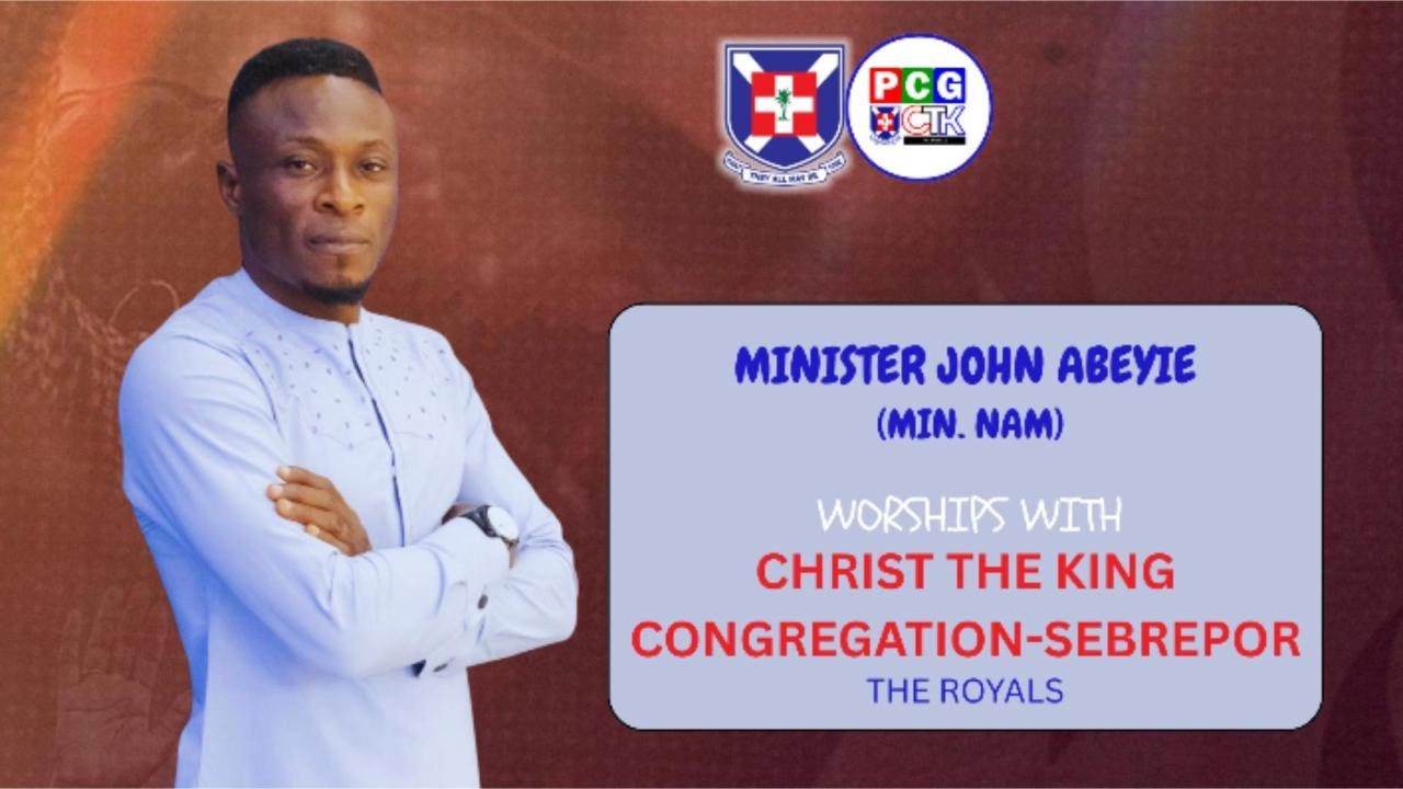 MINISTER JOHN ABEYIE (MIN. NAM) WORSHIPS WITH THE ROYALS DURING FORENOON SERVICE.