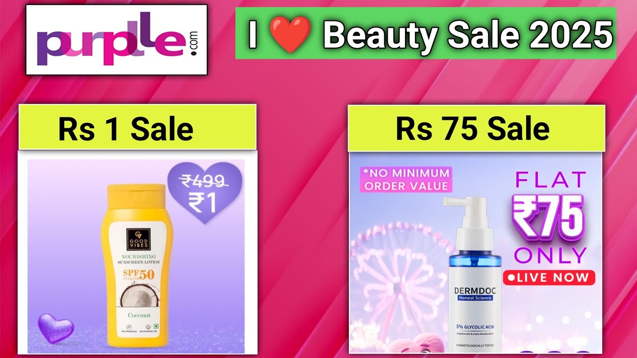 Purple 1 rupee Sale ll Rs 75 Offer l purple 1 rupee sale how to order l purple coupon code today