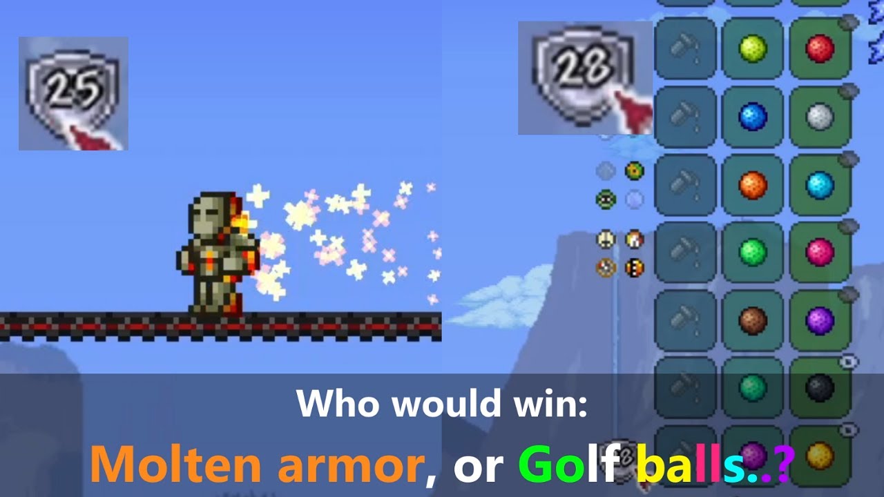 Who needs armor in Terraria, when you can have golf balls? ─ Exploiting golf's illogic...