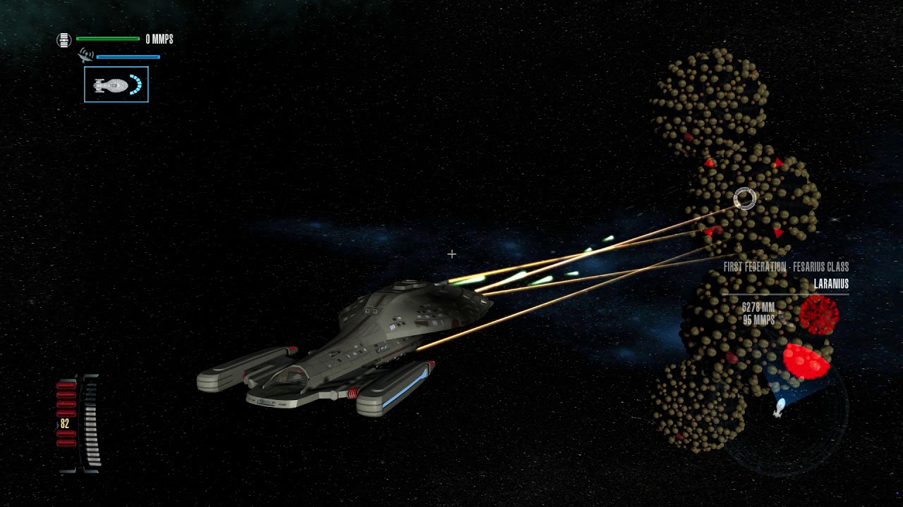 Warship Intrepid & Danube Runabouts vs. Fesarius Fleet! - Star Trek Legacy: Ultimate Universe 2.2