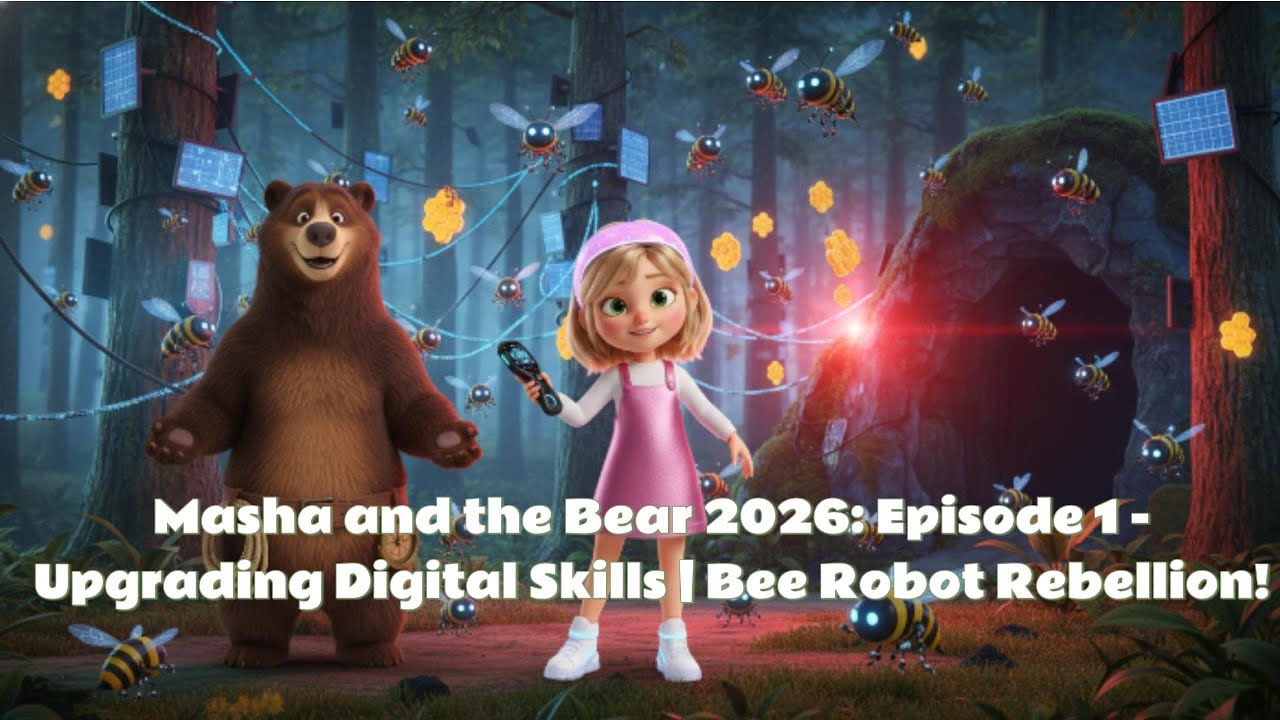 Masha and the Bear 2026: Episode 1 - Upgrading Digital Skills | Bee Robot Rebellion!