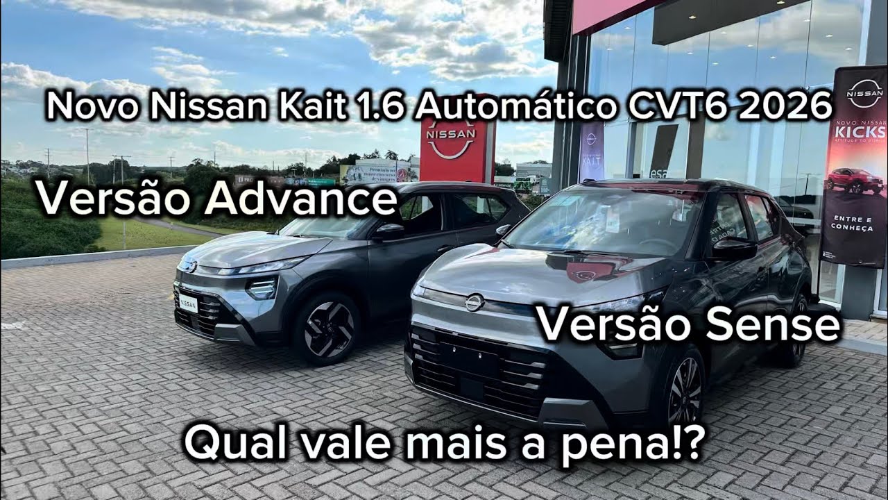 Novo Nissan Kait Advance e Sense qual a melhor opção? 