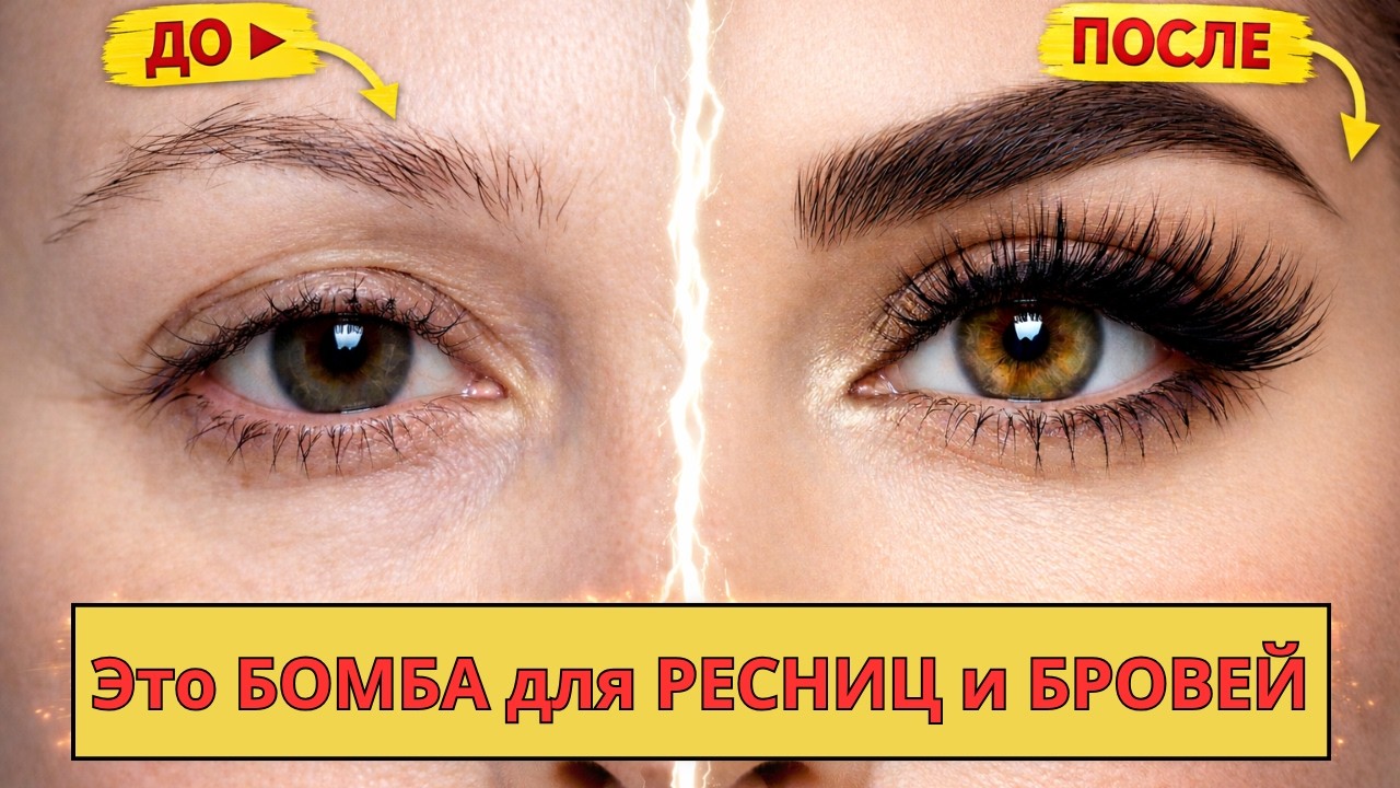 БРОВИ и РЕСНИЦЫ растут как сумасшедшие - даже там, где уже ничего не было ! Рецепт маски.