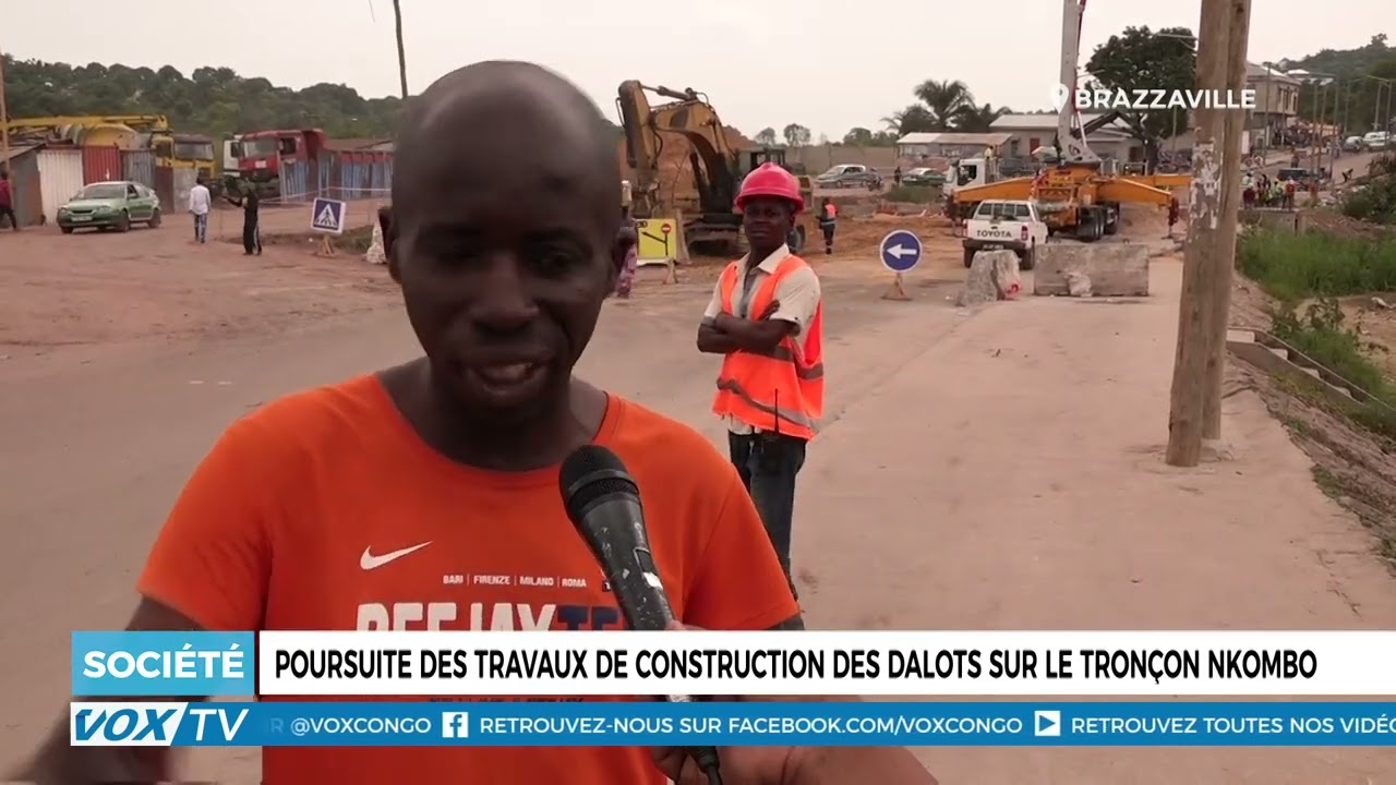 Poursuite des travaux de construction des dalots sur le tronçon Nkombo
