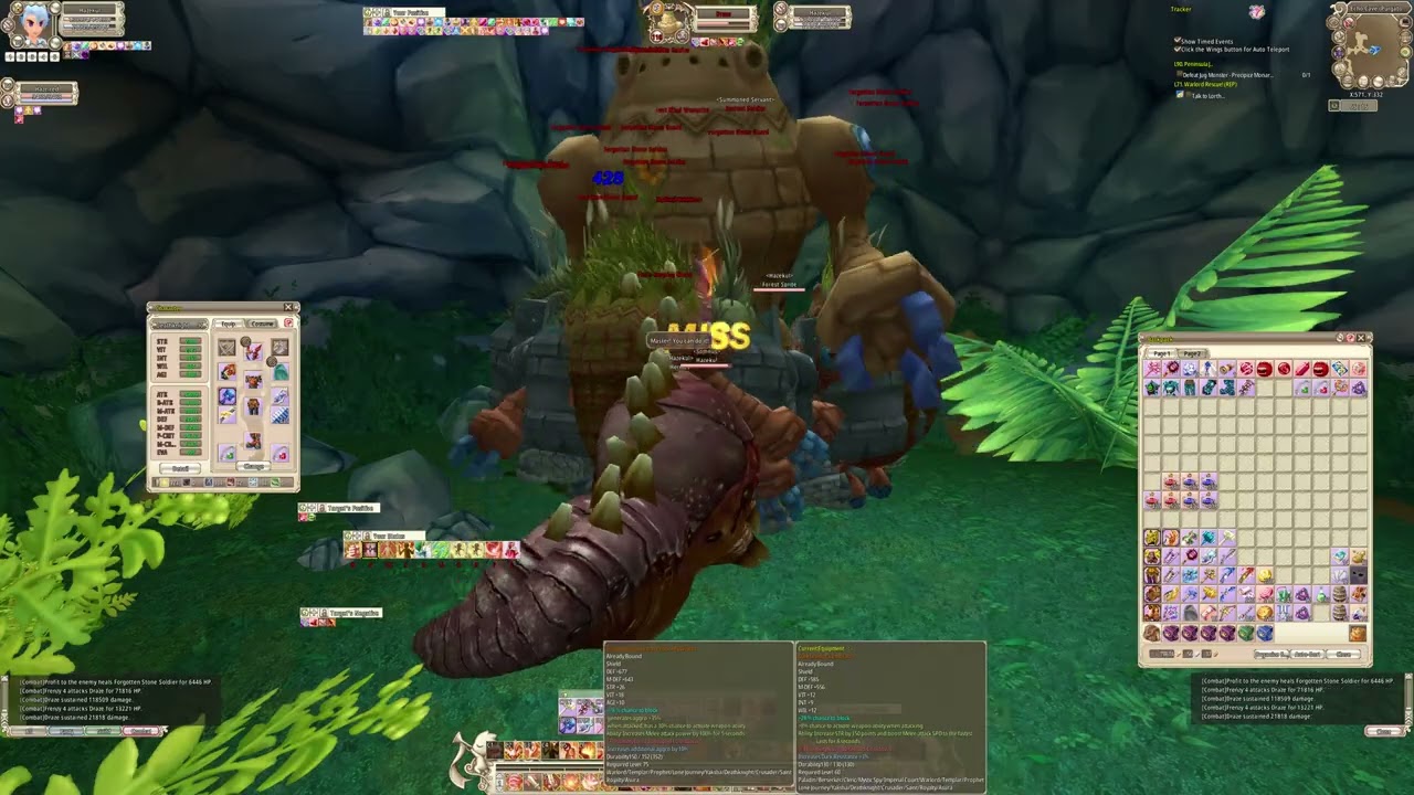 Deathknight - solo purgatory echo cave - Grand Fantasia Origin - Profitless Contract