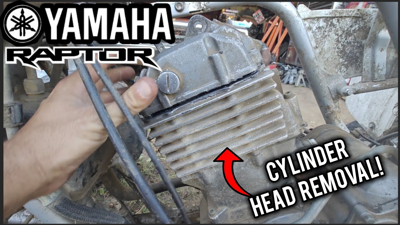 Снятие головки блока цилиндров Yamaha Raptor 660R!