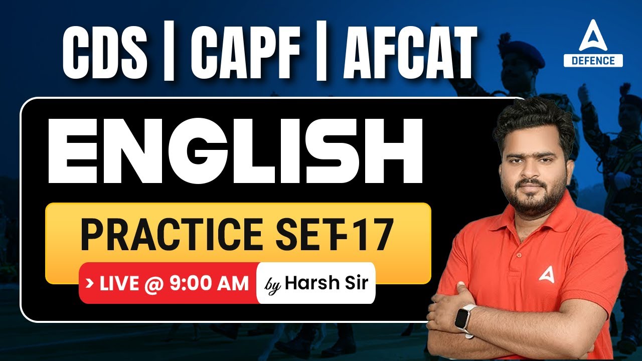 CDS 2 2023/AFCAT 2 2023/CAPF AC English Preparation 2023 | English Practice Set-17