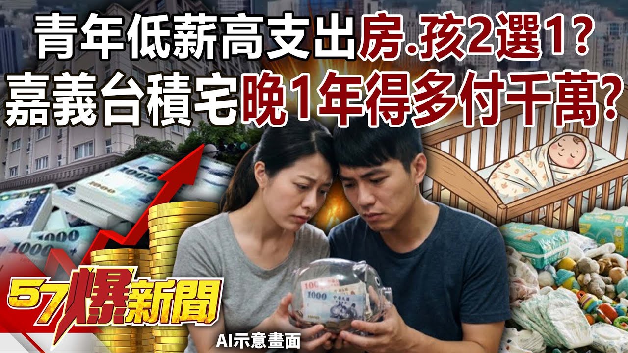 青年低薪高支出「房、孩」只能2選1？嘉義台積宅晚1年得多付千萬？-羅旺哲 徐佳馨 巫嘉芬 徐俊相《57爆新聞》20260121-2