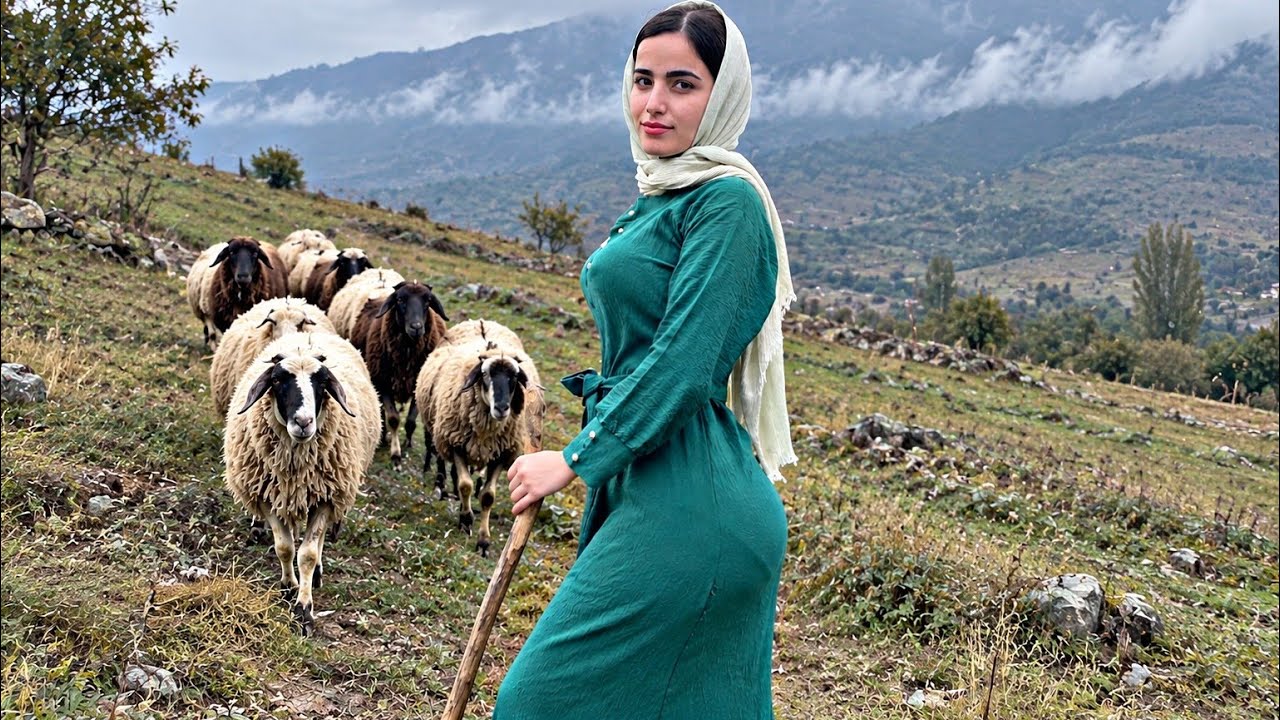 A Day in an Iranian Village | Rural Girl Daily Routine, Cooking & Caring for Sheep