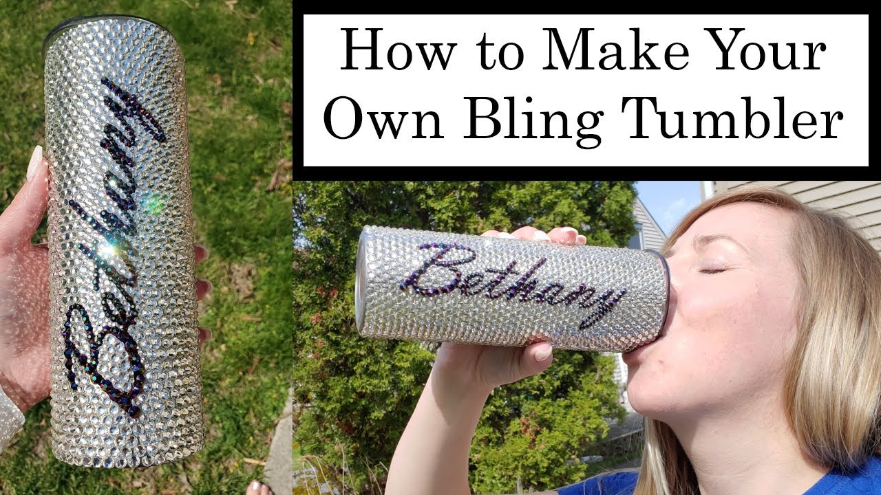 Bling Tumbler | Jewel Tumbler | Epoxy free tumbler | Make a Tumbler without a Turner