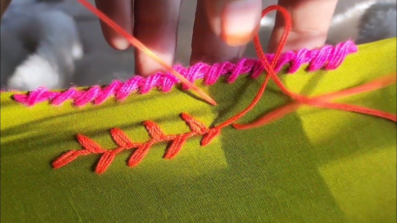 Unique embroidery stitch || সুই সুতার কাজ