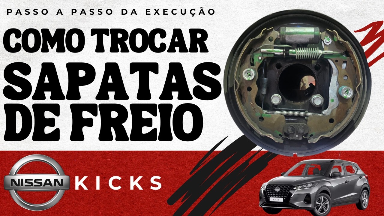 Como trocar sapatas de freio traseiro • Nissan Kicks