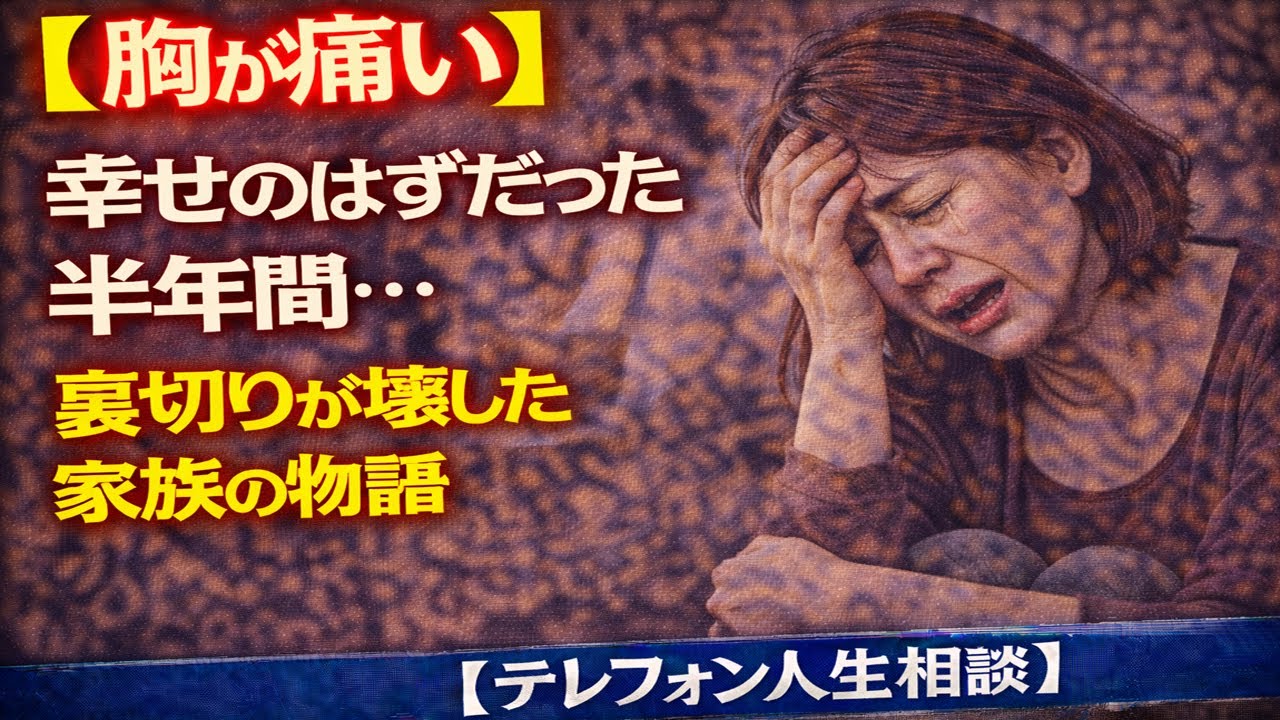 【胸が痛い】幸せのはずだった半年間…裏切りが壊した家族の物語 [テレフォン人生相談 ]
