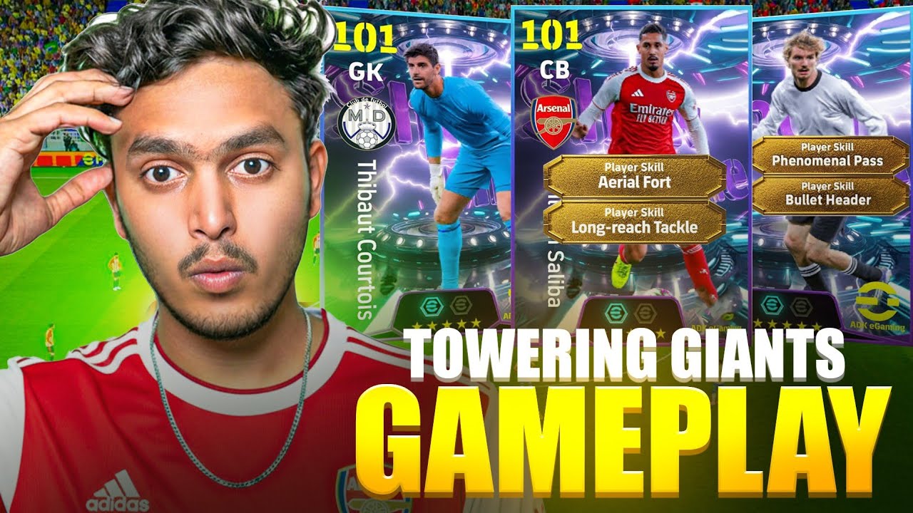 SHOWTIME TOWERING GIANTS 💀105 NEW SALIBA + 105 COURTOIS + 104 WOLTEMADE🔥GAMEPLAY | EFOOTBALL MOBILE
