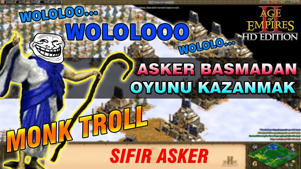 AoE2 - ASKER BASMADAN MAÇI KAZANMAK!!! #Aztecs (GAMEPLAY) | Türkçe
