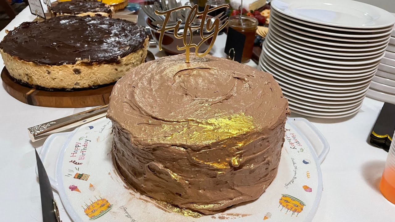 Chocolate Layer cake for my husband's birthday party
