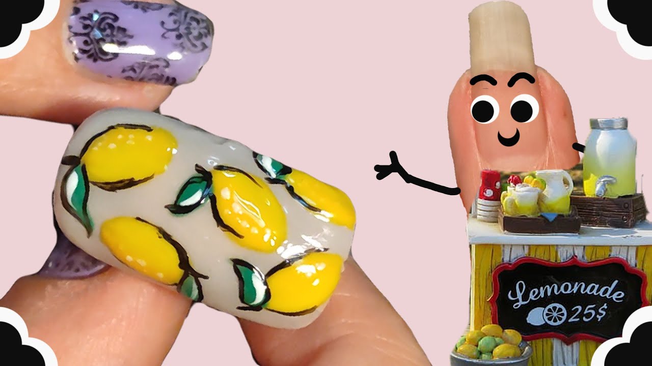 🍋🍋Diseño de UÑAS con LIMONES🍋🍋