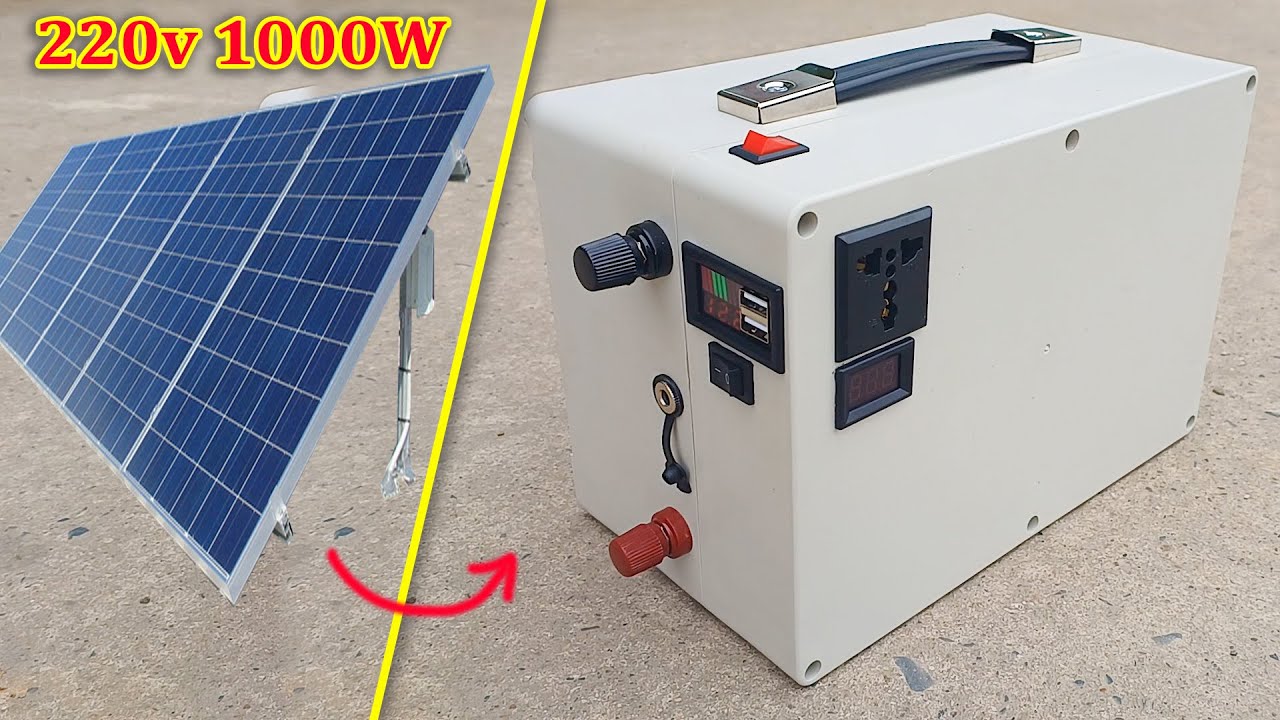 Build free 1kWh DIY solar generator - DIY 220v mobile power station