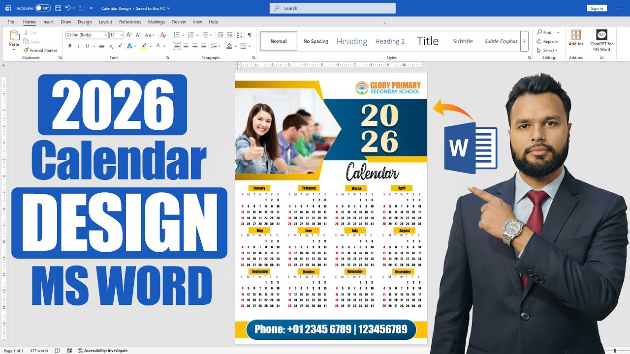 How to Make Calendar 2026 in MS Word | MS Word mein Calendar Kaise Banaye