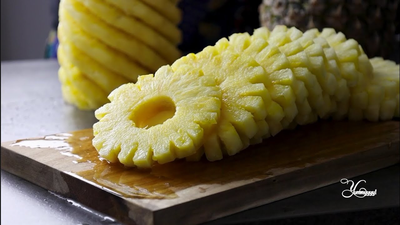 Como cortar una piña sin desperdicio