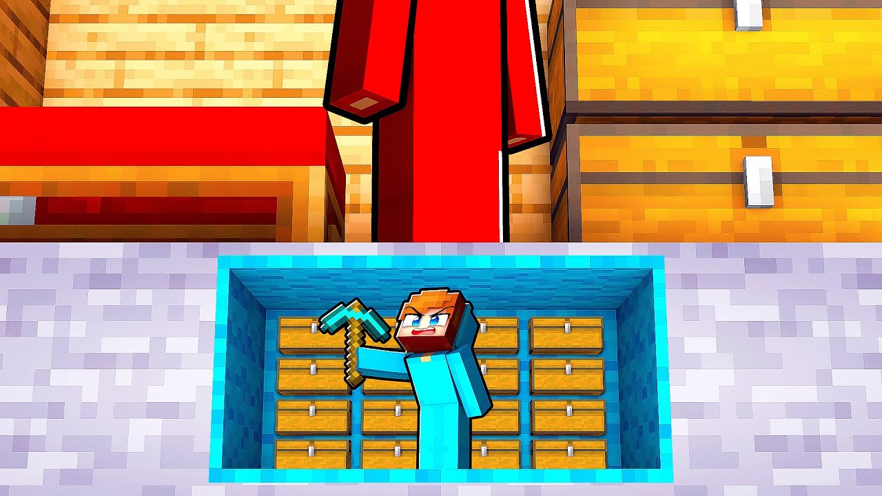 Jag Lurade Min Vän Med En MINI HEMLIG BAS i Minecraft!