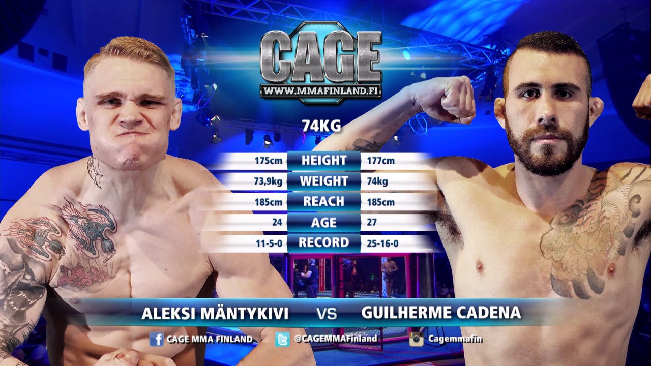 CAGE 46 Aleksi Mäntykivi vs Guilherme Cadena Full Fight MMA