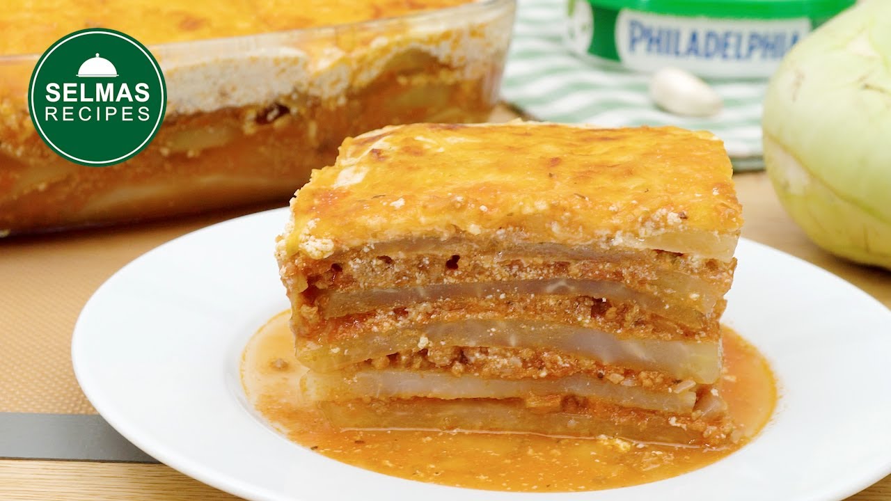 Lasagne mit Kohlrabi | Kohlrabi Auflauf | Low Carb Rezepte ✅😋