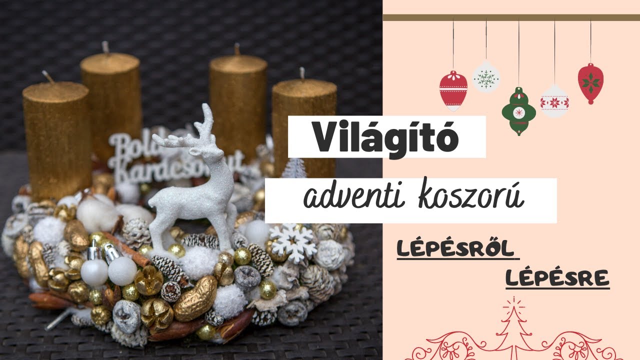 Hogyan készíts világító adventi koszorút 🎄 | LÉPÉSRŐL LÉPÉSRE | A kertész lánya #17