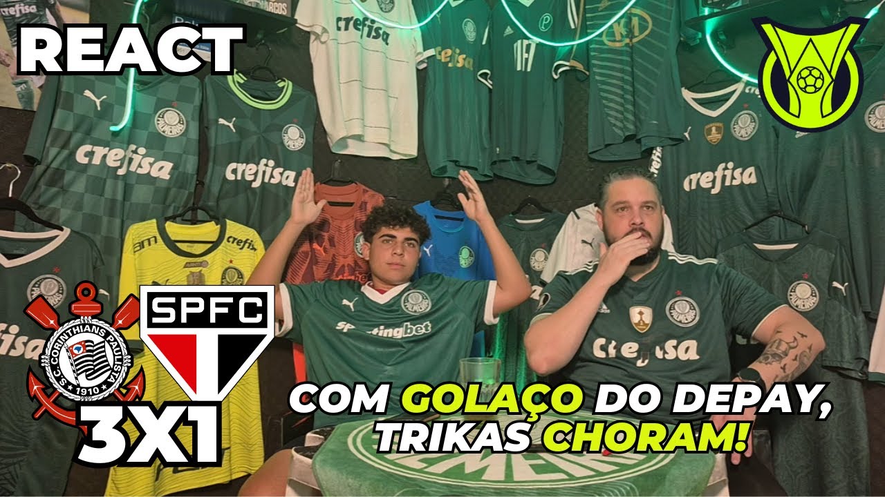 REACT CORINTHIANS 3X1 SÃO PAULO | TRIKAS NÃO AGUENTA A PRESSÃO E VÃO JOGAR SULA | BRASILEIRÃO 2025