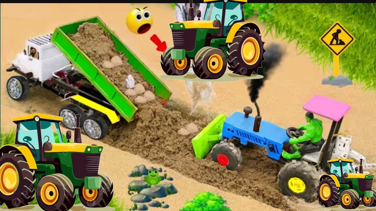 Mini tractor and jcb gari video tractor video Chhota bacha gari bala video 
