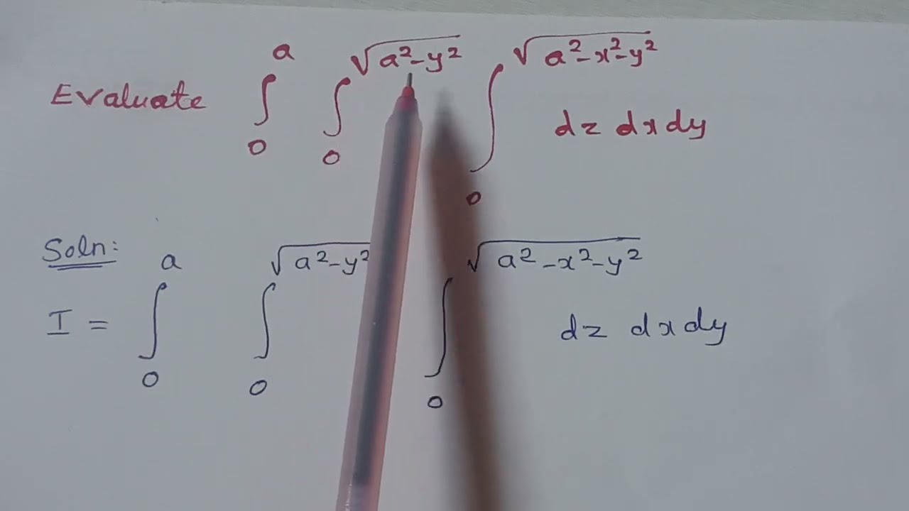 Triple integral # integral calculus # I