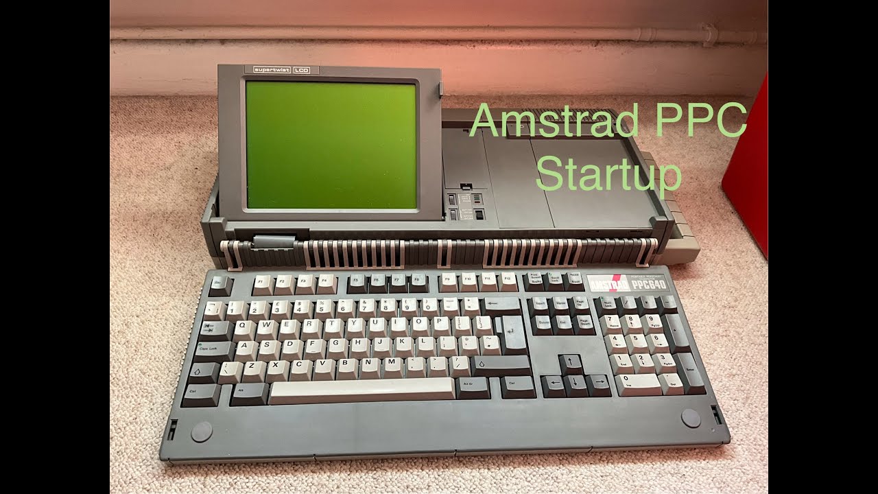 Amstrad PPC640 Startup + Shut Down