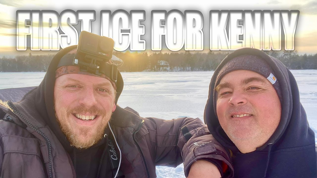 New Hampshire Ice Fishing for Bass | First Ice - Tribute to Kenny Conroy
