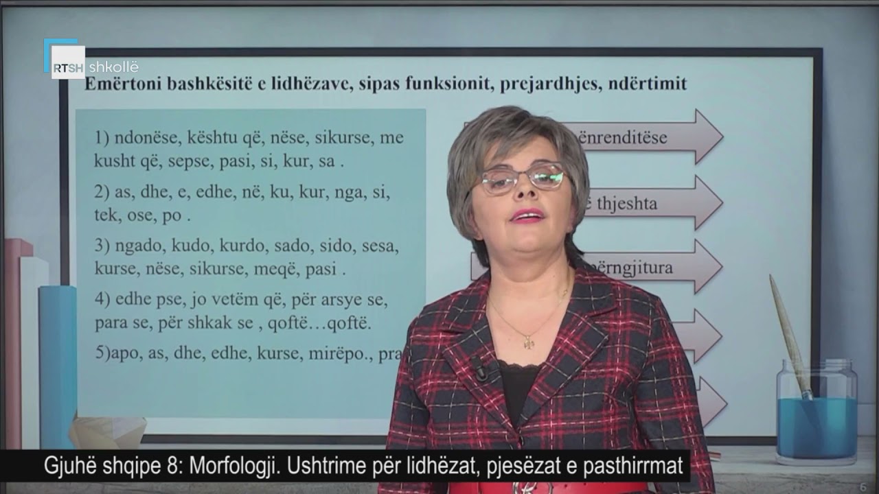 Gjuhë shqipe 8 - Morfologji: Ushtrime për lidhëzat, pjesëzat e pasthirrmat