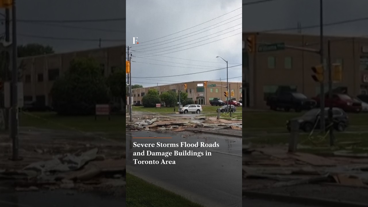 Severe Storms Flood Roads and Damage Buildings in Toronto Area