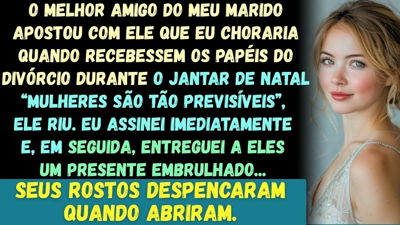 Ele apostou que eu choraria ao receber os papéis do divórcio no Natal — então dei a eles um presente