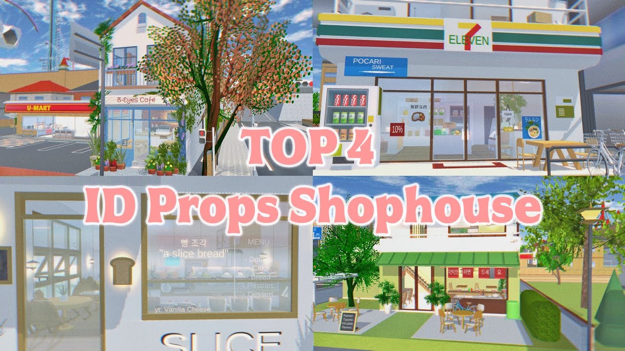 TOP 4 ID Props Shophouse ‖ Sakura school simulator