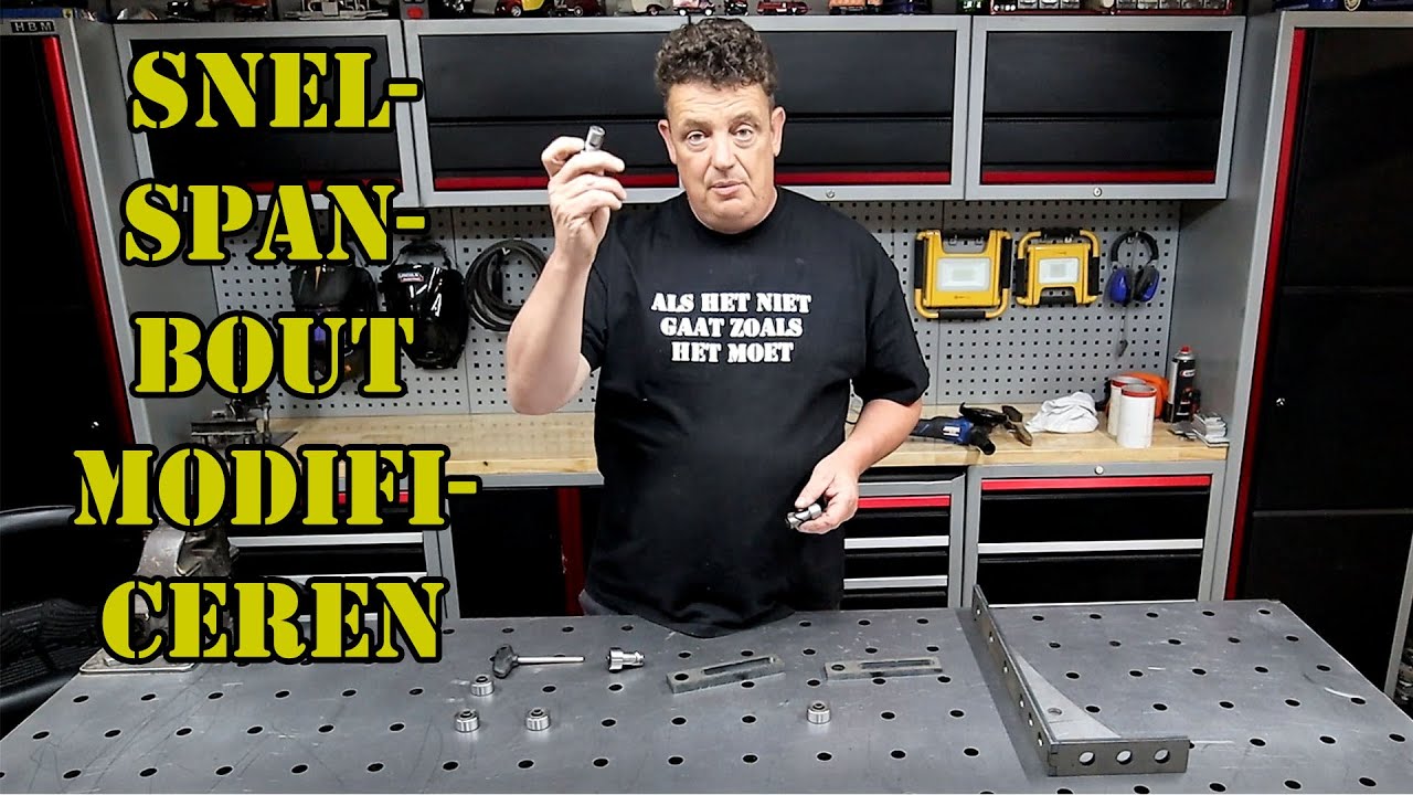 De snelspanbouten modificeren zodat ze beter klemmen op de lastafel van Lastafelshop.com